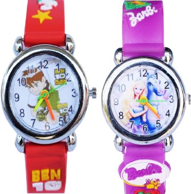 Arihant Retails Ben10 & Barbie Kids Watch AR-18 (Also best for Birthday gift and return gift for kids) Pack of 2, Watch  - For Boys & Girls   Watches  (Arihant Retails)