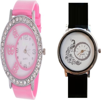 ReniSales New Latest Fashion Pink Black Passion Combo Women Watch Watch  - For Girls   Watches  (ReniSales)