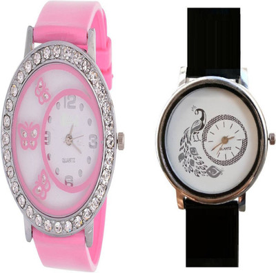 View ReniSales New Latest Fashion Pink Black Passion Combo Women Watch Watch  - For Girls Wrist Watches Price Online(ReniSales)