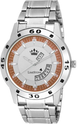 LimeStone LS2685 Free Size Day and Date Functioning Watch  - For Men   Watches  (LimeStone)