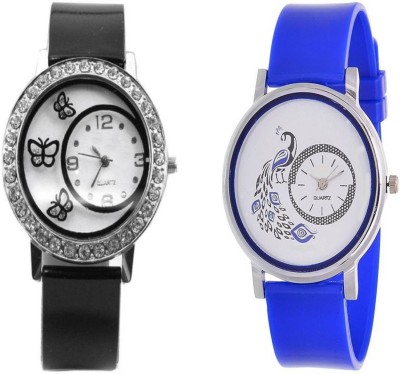 LEBENSZEIT New Latest Fashion Black Blue Passion Combo Women Watch Watch  - For Girls   Watches  (LEBENSZEIT)