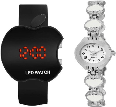 COSMIC black apple led boys watch with TS TINY white HEARTS DIVA GLEAM GLORIOUS LADIES bracelet Watch  - For Girls   Watches  (COSMIC)