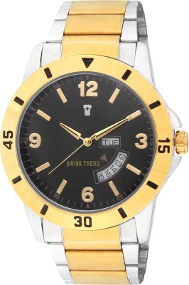 Swiss Trend 2288 Black Dial Tough Day & Date Watch  - For Men   Watches  (Swiss Trend)