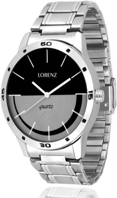 Lorenz MK-1052A Black & Grey Dial Stainless Stell Analog Watch with 1 Year warranty Watch  - For Men   Watches  (Lorenz)