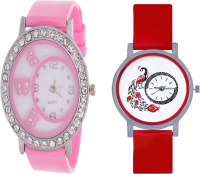 LEBENSZEIT New Latest Fashion Pink Red Passion Combo Women Watch Watch  - For Girls   Watches  (LEBENSZEIT)