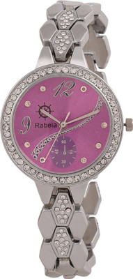 

Rabela Silver Chain Chain Strap Watch - For Women