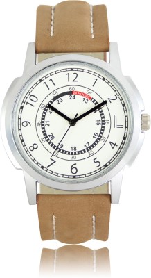 FASHION POOL LOREM GENTS MOST STYLISH & UNIQUE FULL WHITE BIG SIZE VINTAGE DIAL GRAPHICS WATCH DESIGN WITH UNIQUE DESIGN DIAL WITH LIGHT BROWN TRENDY & FASHIONABLE COOL DESIGNER LEATHER BELT WATCH FOR PROFESSIONAL & FORMAL WEAR FOR FESTIVAL COLLECTION Watch  - For Boys   Watches  (FASHION POOL)