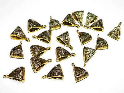 

GOELX Antique gold designer Bails/ Loops for jewelry making- style 3
