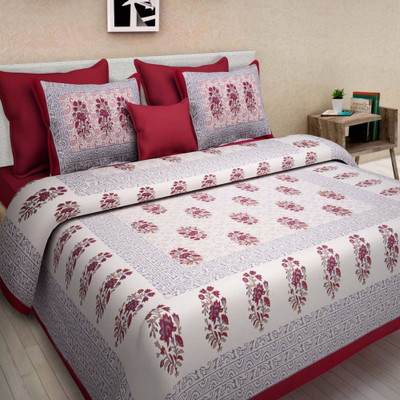 

Saba Dream Collection 200 TC Cotton Double King Printed Bedsheet(Pack of 1, Multicolor)