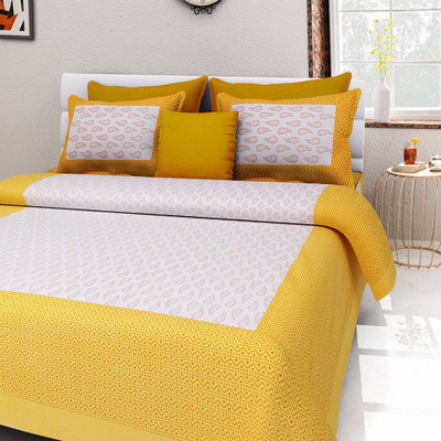 

Saba Dream Collection 200 TC Cotton Double King Printed Bedsheet(Pack of 1, Multicolor)