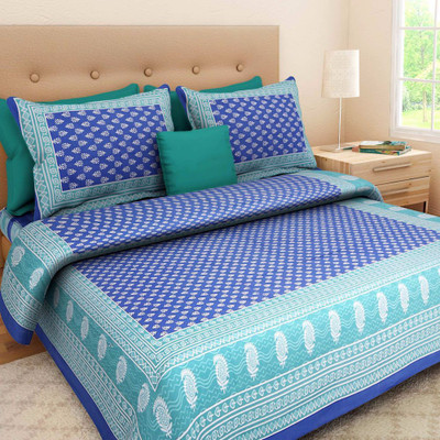 

Saba Dream Collection 200 TC Cotton Double King Printed Bedsheet(Pack of 1, Multicolor)