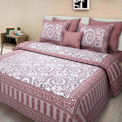 

Saba Dream Collection 200 TC Cotton Double King Printed Bedsheet(Pack of 1, Multicolor)