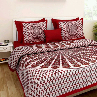 

Saba Dream Collection 200 TC Cotton Double King Printed Bedsheet(Pack of 1, Multicolor)