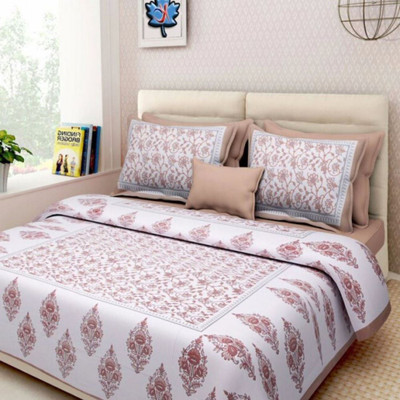 

Saba Dream Collection 200 TC Cotton Double King Printed Bedsheet(Pack of 1, Multicolor)