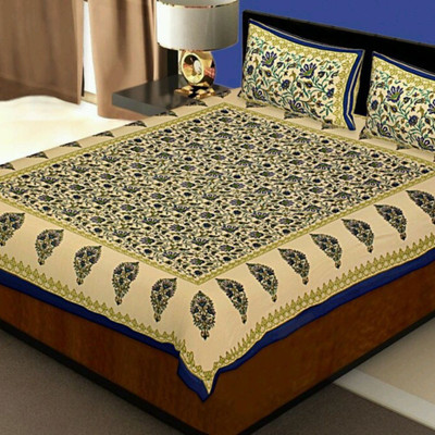 

Saba Dream Collection 200 TC Cotton Double King Printed Bedsheet(Pack of 1, Multicolor)