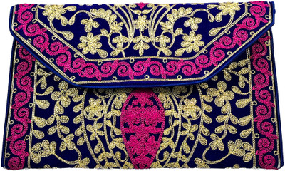 

KABIR BAMBHAARI Casual Blue Clutch