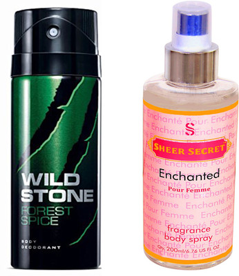 

Wild Stone FOREST 150 ML with SHEER SECRET ENCHANTED WOMEN BODY MIST 200 ML(Set of 2)