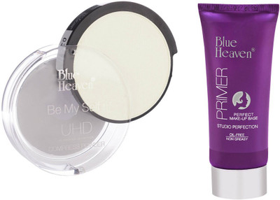 

Blue Heaven Oil Free Primer or Ultra High Definition Compressed Powder 9 Grams(Set of 2)