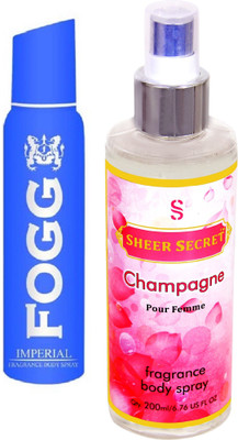 

Fogg IMPERIAL 150 ML with CHAMPAGNE WOMEN BODY MIST 200 ML(Set of 2)
