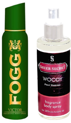

Fogg VICTOR 150 ML with WOODY MEN BODY MIST 200 ML(Set of 2)