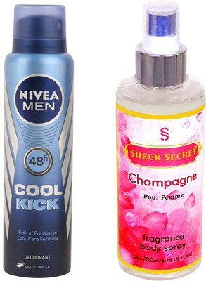 

Nivea COOL KICK with CHAMPAGNE WOMEN(Set of 2)