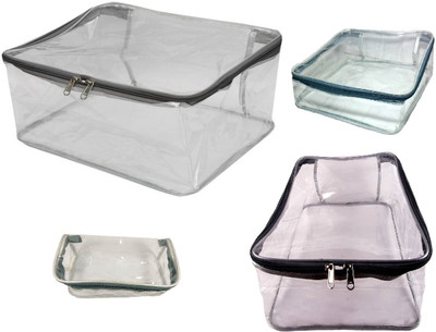 

Addyz Plain Combo 4 Large Transparent Saree Salawar Kameez Bed Sheets Cover Shirt Petticoat Bag Hanky, Accessories Make up, Storage Shaving, Toiletry Organizer .(Transparent)
