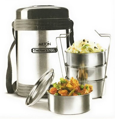 

Milton Legend 4 Lunch Box 4 Containers Lunch Box(1000 ml), Silver