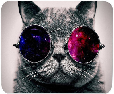 

GMX Mouse Pads for Laptop, computer Funky Cat print for work with comfort - best mouse pads - S.No : 0056 Mousepad(Multicolor)