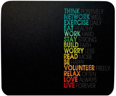 

GMX Mouse Pad for PC, Laptop Be Happy Thoughts print for gaming pc, home, office - S.No : 0153 Mousepad(Multicolor)