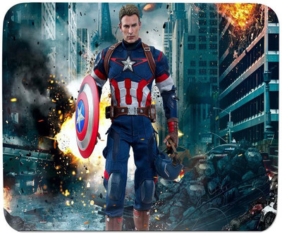 

GMX Mouse Pads for Laptop, Captain-America print for PC Computer, Gaming, Cheap price - S.No : 0061 Mousepad(Multicolor)