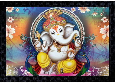 53 Off On Janki Beautiful Ganesh Ji Wall Painting Canvas 14 Inch