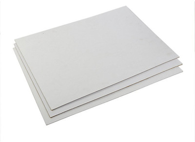 

Paraspapermart Mount board Pack of 5 Board 600 GSM thickness Plane 35cm * 45cm Craft paper(Set of 5, White)