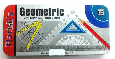 

JMD Geomet Printed Art Metal Pencil Box(Set of 1, Multicolor)