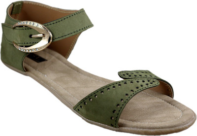 

HEROSHOELINE Women Green Flats