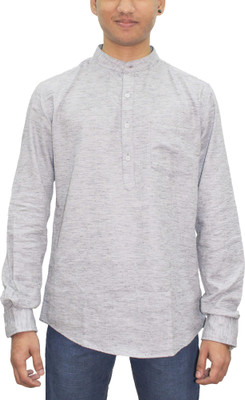 SOUTHBAY Men Solid Casual Grey Shirt SOUTHBAY Men Solid Casual Grey Shirt