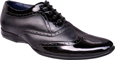 

Seamax Black Leather Shoes Slip On For Men(Black
