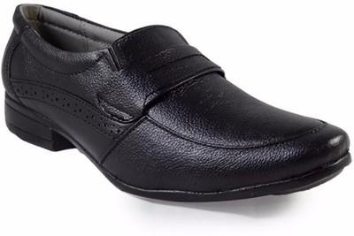 

MarcoUno Black Genuine Leather Formal Shoes Slip On For Men(Black