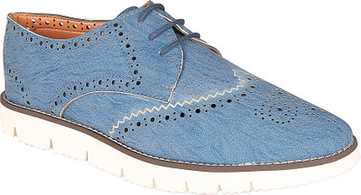 

ZYNER brogue lace up shoes Casuals For Men(Blue