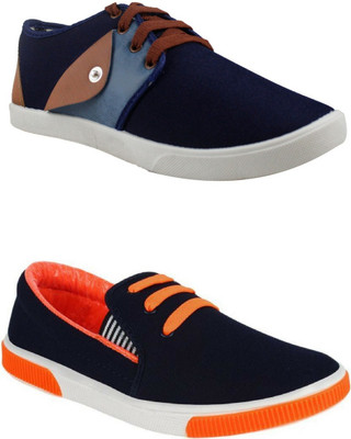 

Adclicks 2-Pair-Combo Loafers For Men(Navy, Multicolor