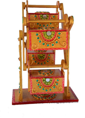

Poojan Handicfart Decorative Showpiece - 30.48 cm(Wooden, Gold)