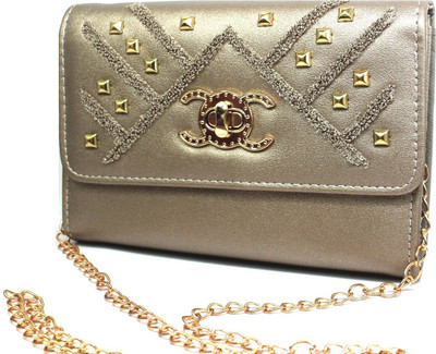 

LV Girls Casual Silver PU Sling Bag
