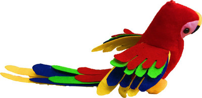 

CREATIVEVILLA SPEAKING PARROT STUFFED PLUSH SOFT TOY - 15 cm(Red)