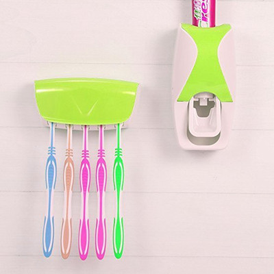 

Everbuy Zgt Automatic Lazy Toothpaste Dispenser Toothbrush Holder Wall Mount Stand-Green Plastic Toothbrush Holder(Green, Wall Mount)