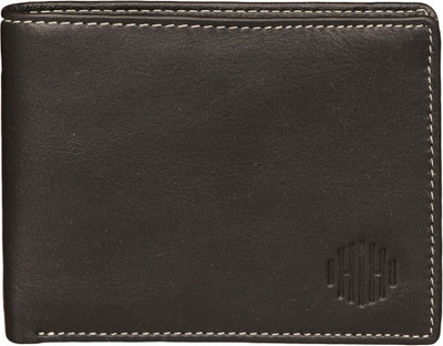 

Hide & Hues Men Black Genuine Leather Wallet(11 Card Slots)