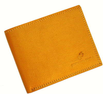 FRENZY Men Tan Genuine Leather Wallet(6 Card Slots)