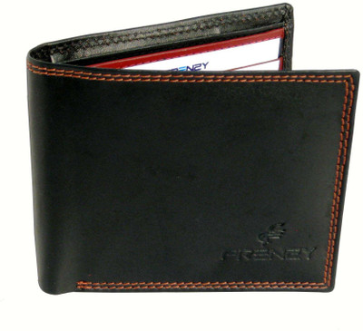 

FRENZY Men Black Genuine Leather Wallet(10 Card Slots)