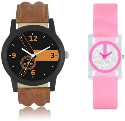 FASHION POOL LOREM & VALENTINE MOST STYLISH & STUNNING ROUND DIAL COUPLE COMBO WATCH WITH BLACK & ORANGE COLOR WATCH WITH SQUARE DIAL DESIGN WATCH WITH PEARL WHITE COLOR WATER MARK DIAL GRAPHICS WATCH WITH BABY PINK COLOR WATCH WITH LEATHER & RUBBER TRENDY & FASHIONABLE BELT WATCH FOR PROFESSIONAL &   Watches  (FASHION POOL)