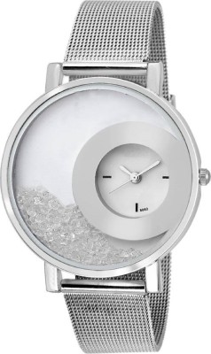 Freny Exim Letest Collation Fancy And Attractive White Movable Diamonds In Round Dial With Fashionable Metal Strap Watch  - For Girls   Watches  (Freny Exim)