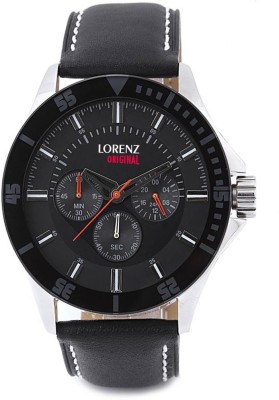 Lorenz MK-1056A Lorenz Original F.track Black Dial Men's Quartz with 1 Year Warranty Watch  - For Men   Watches  (Lorenz)