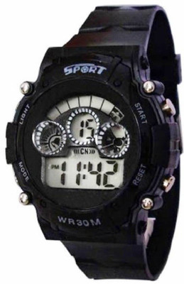 View lavishable Multifunctional Black on Black Sports 7 Light Watch - For Boys Watch  - For Boys & Girls Wrist Watches Price Online(Lavishable)